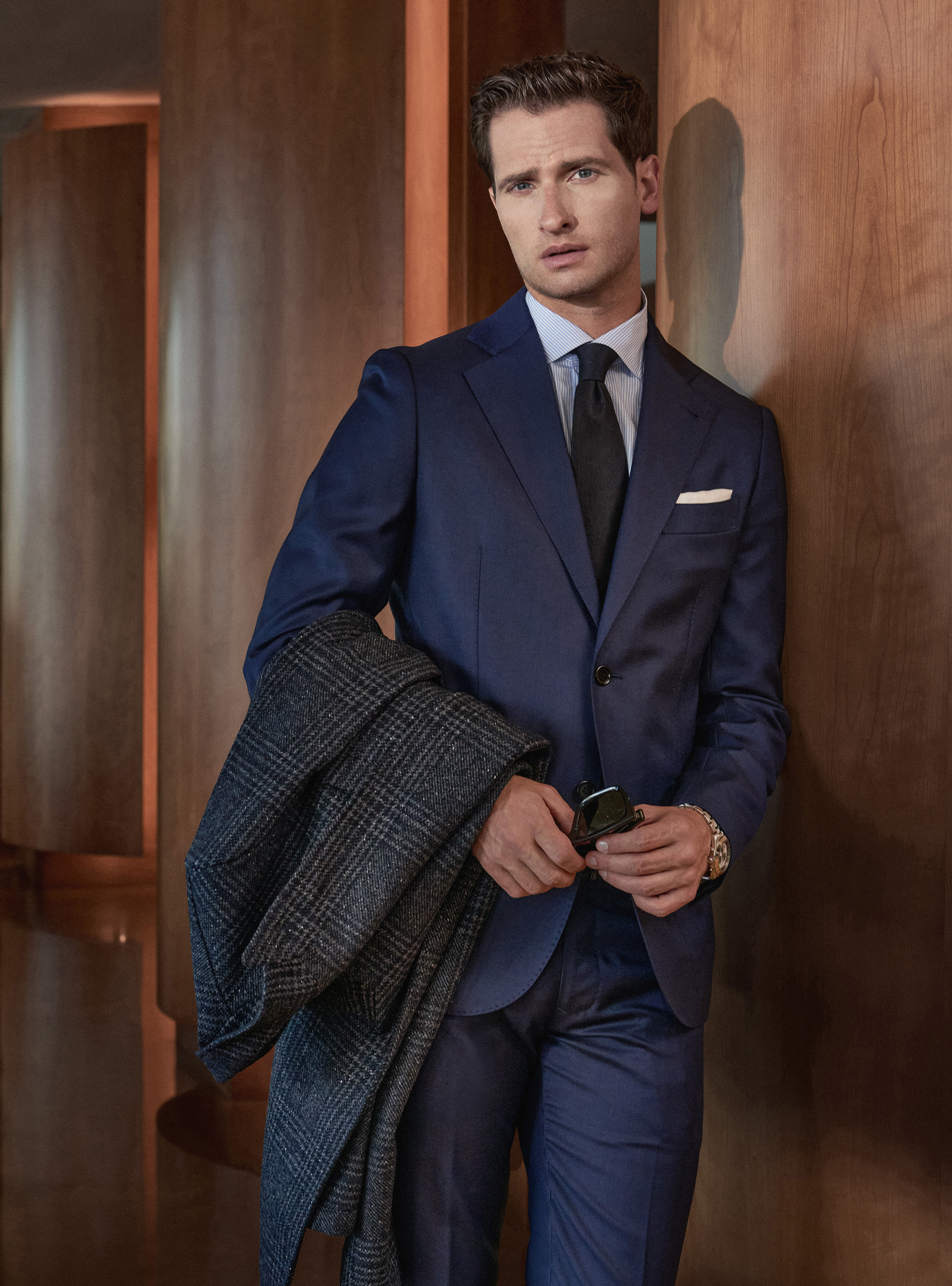 Basalt blue suit back to office, 